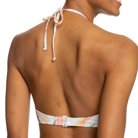 Roxy Junior’s Pt Beach Classics Floral Print Bikini Swimsuit Top White Size XS - Picture 2 of 2